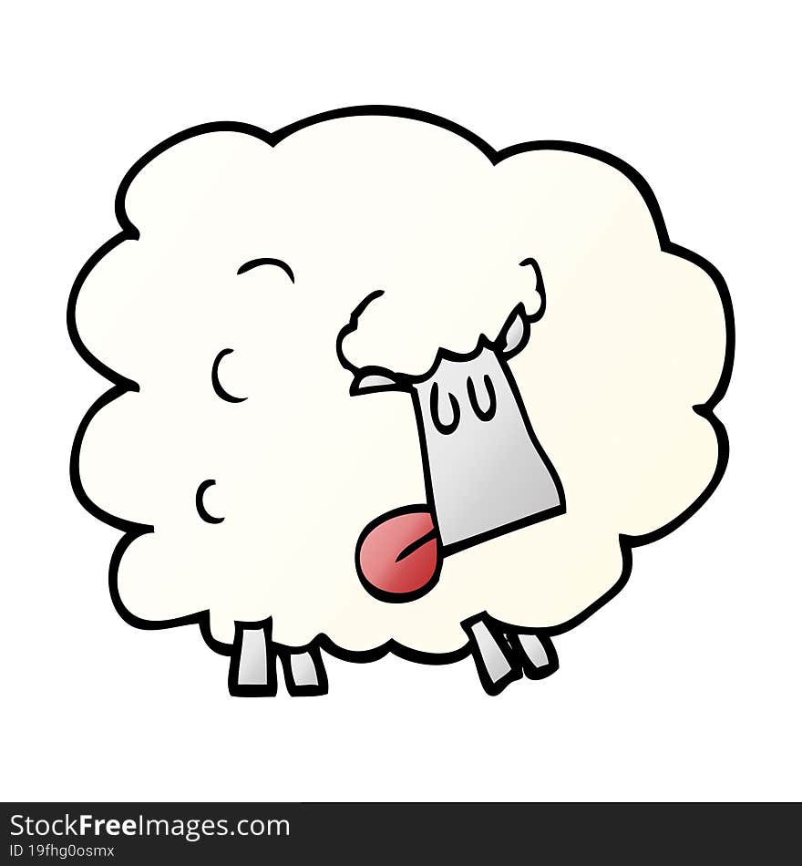 cartoon doodle funny sheep