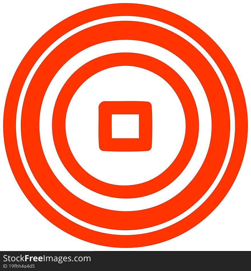 Stop Button Circular Icon