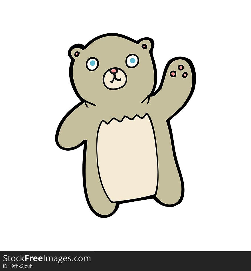 Cartoon Waving Bear