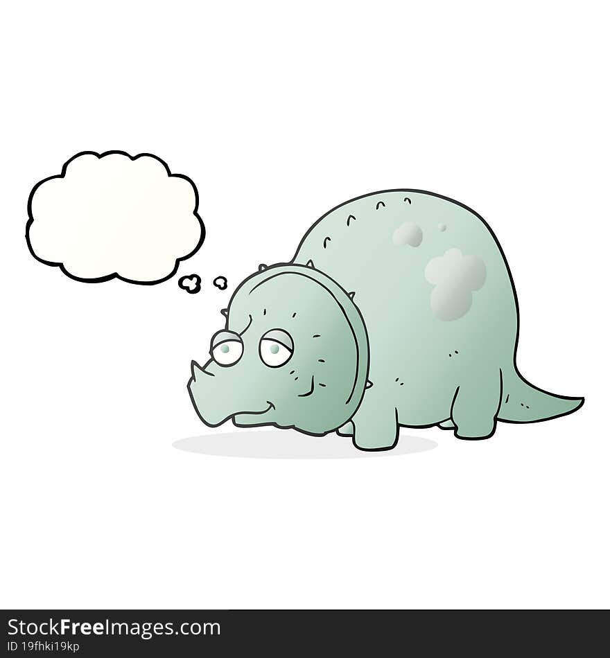 thought bubble cartoon dinosaur