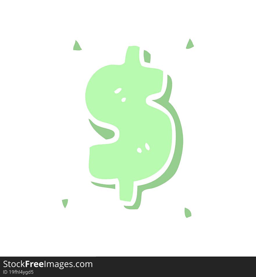 Cartoon Doodle Dollar Sign