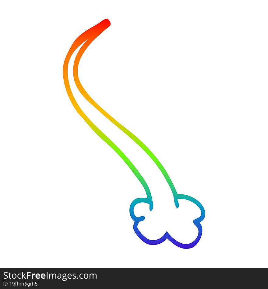 rainbow gradient line drawing cartoon expression bubble