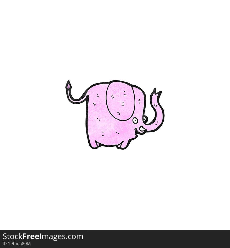 Cartoon Pink Elephant