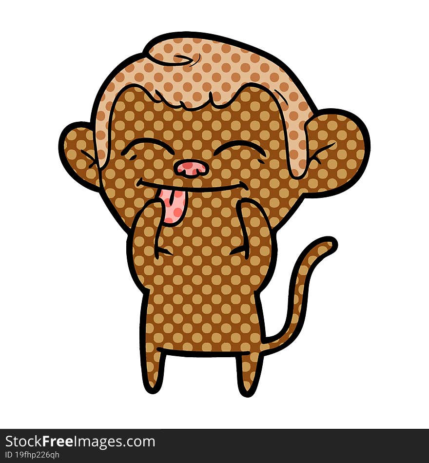 funny cartoon monkey. funny cartoon monkey