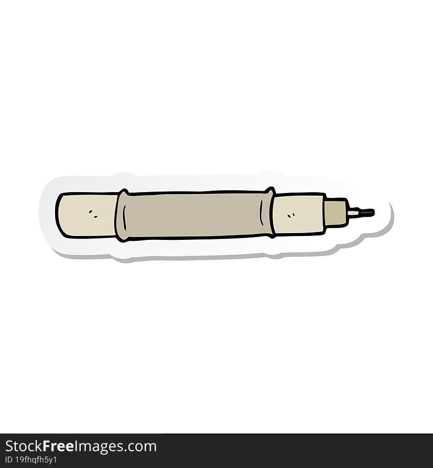 sticker of a cartoon pen