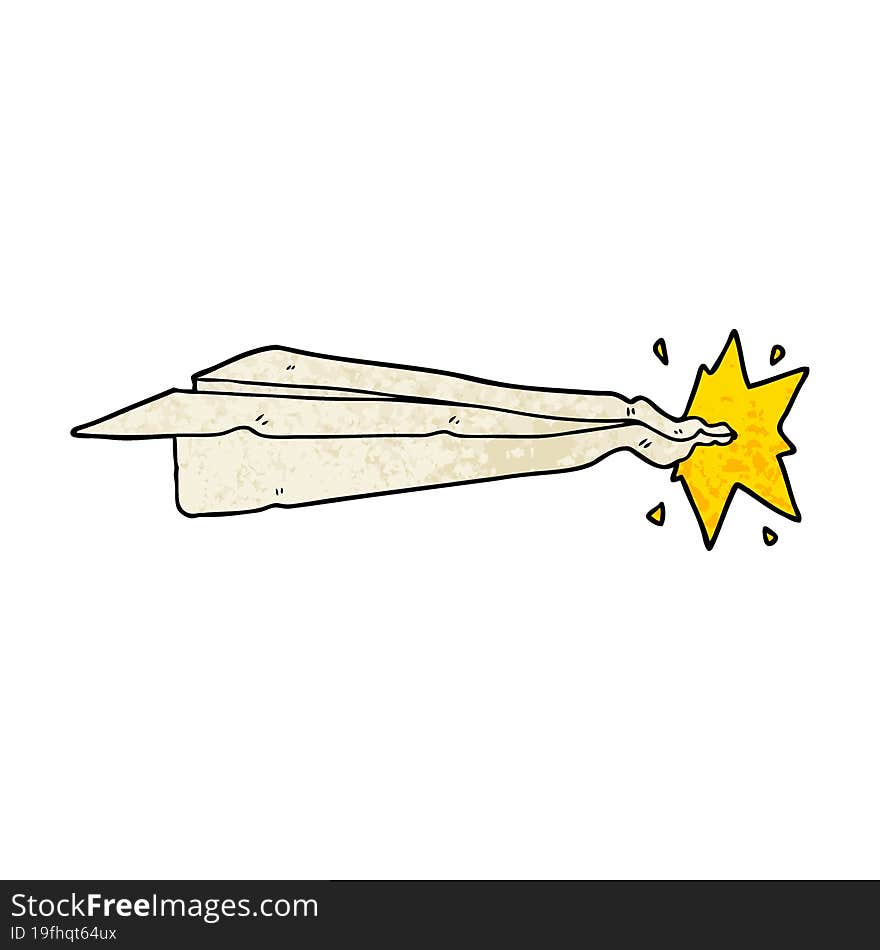 cartoon paper airplane. cartoon paper airplane