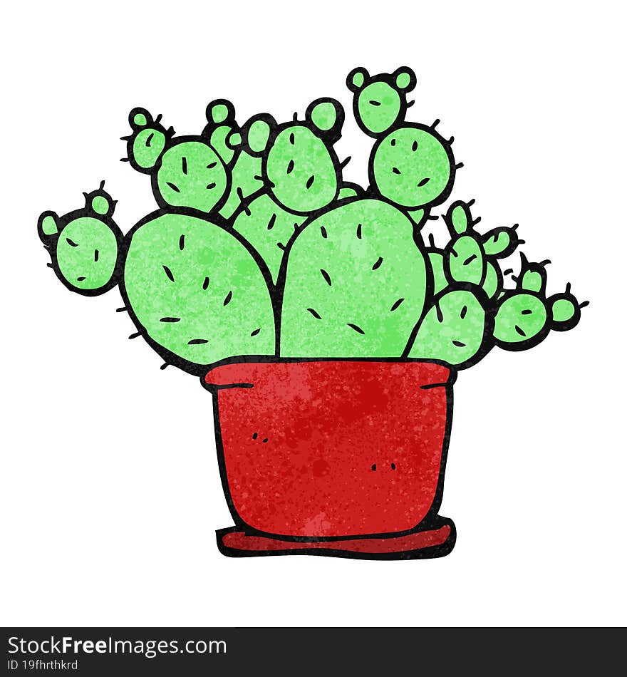 retro cartoon cactus