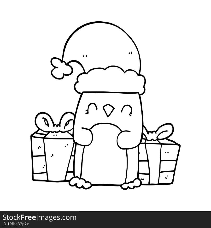 cute christmas penguin