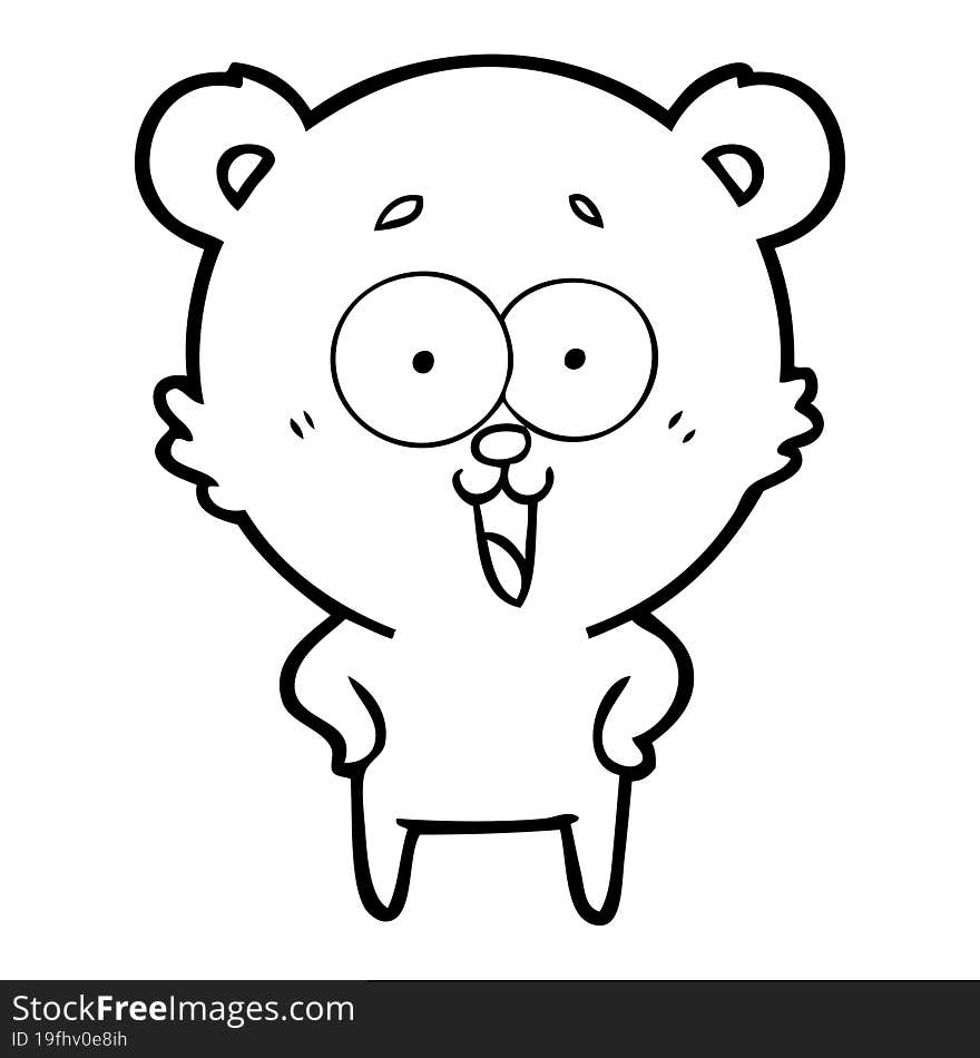 laughing teddy  bear cartoon. laughing teddy  bear cartoon