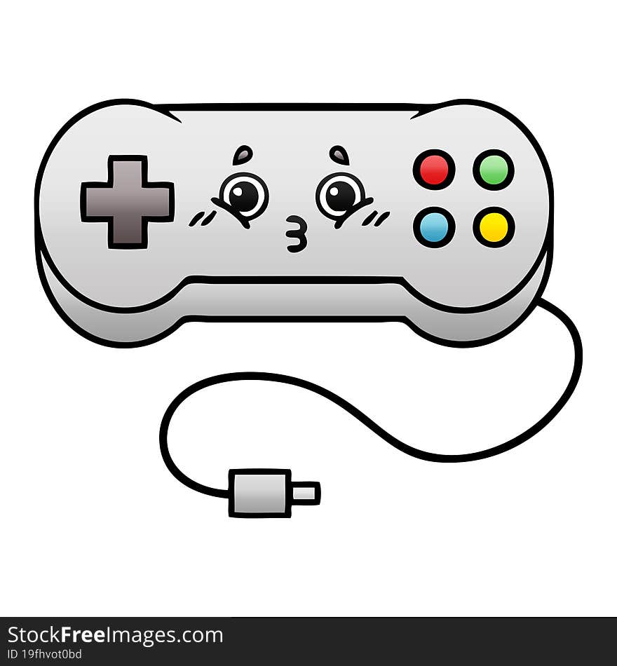 gradient shaded cartoon game controller