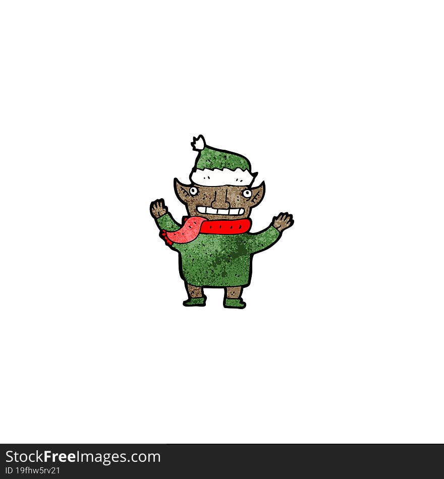 cartoon christmas elf