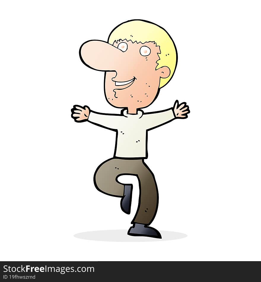 Cartoon Happy Man