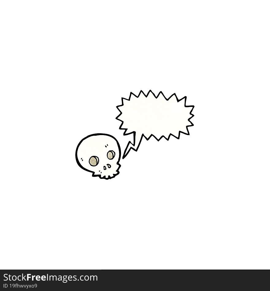 spooky skull cartoon