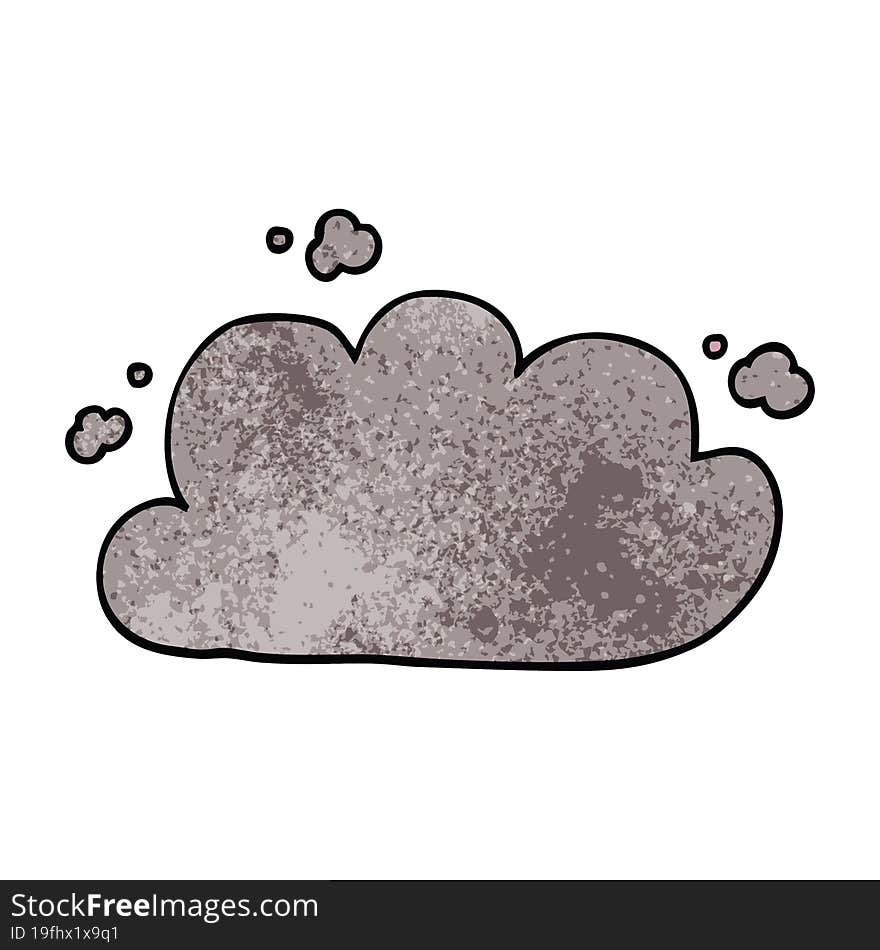 cartoon doodle storm cloud