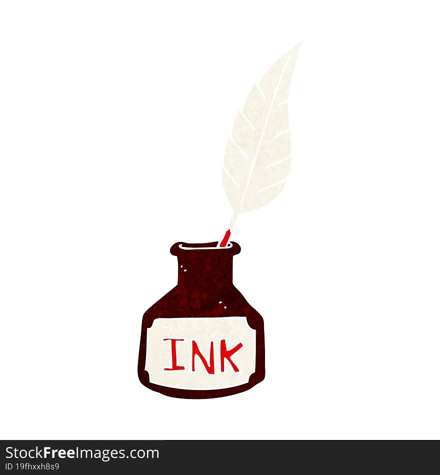 cartoon ink bottle