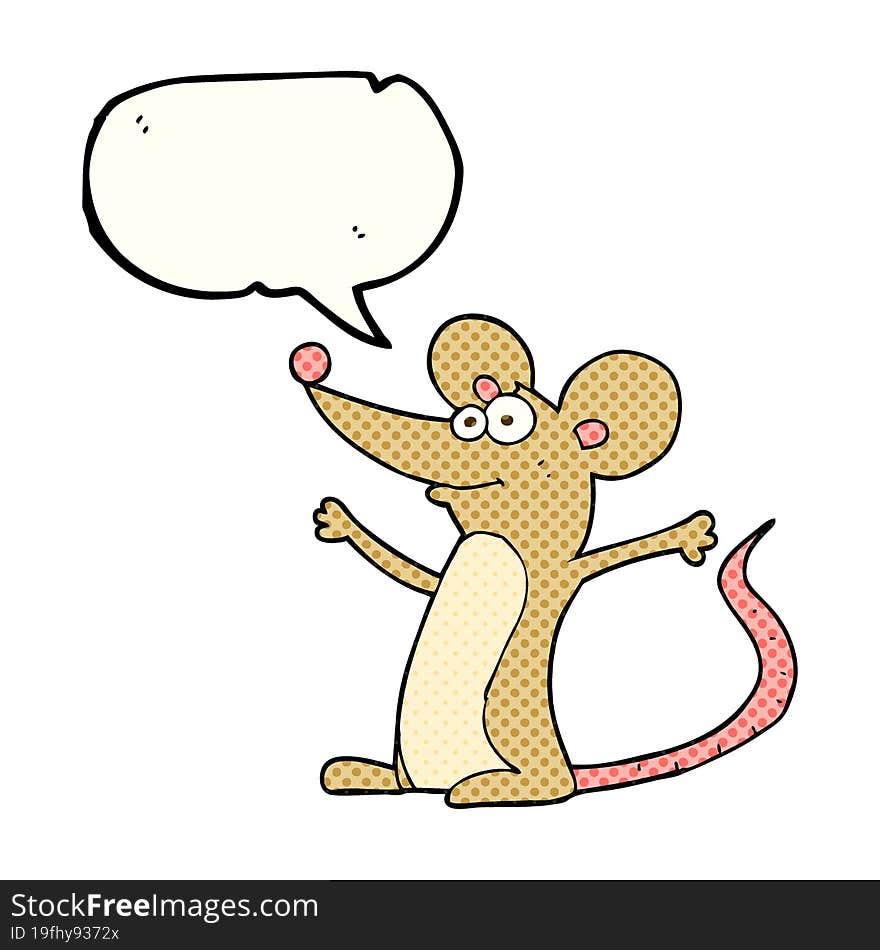 comic book speech bubble cartoon mouse