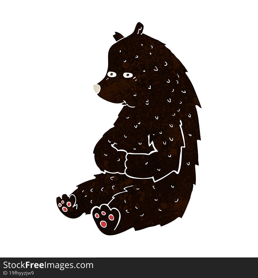 Cute Cartoon Black Bear