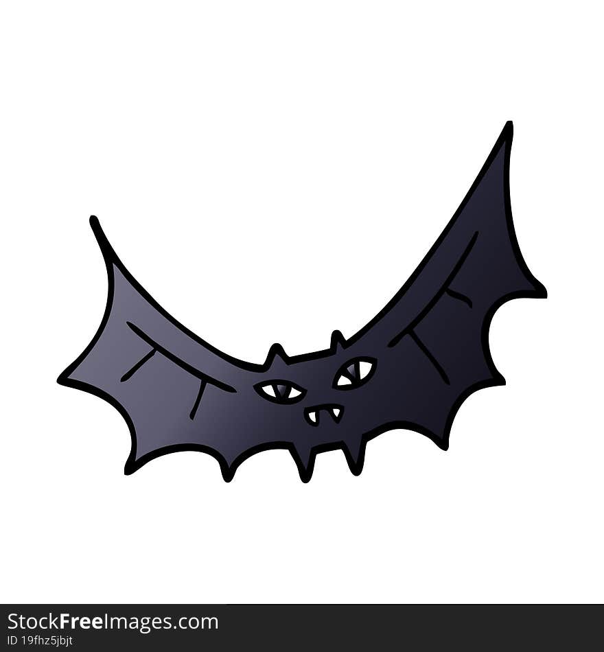 cartoon doodle bat