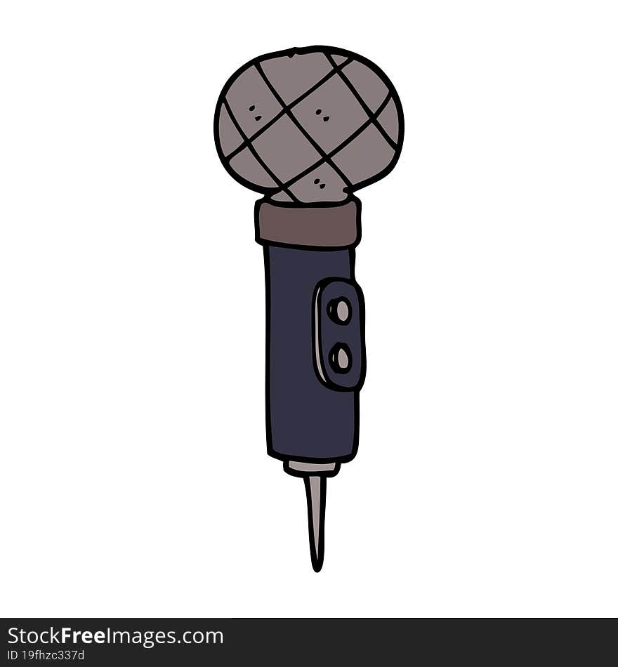 cartoon doodle of a microphone