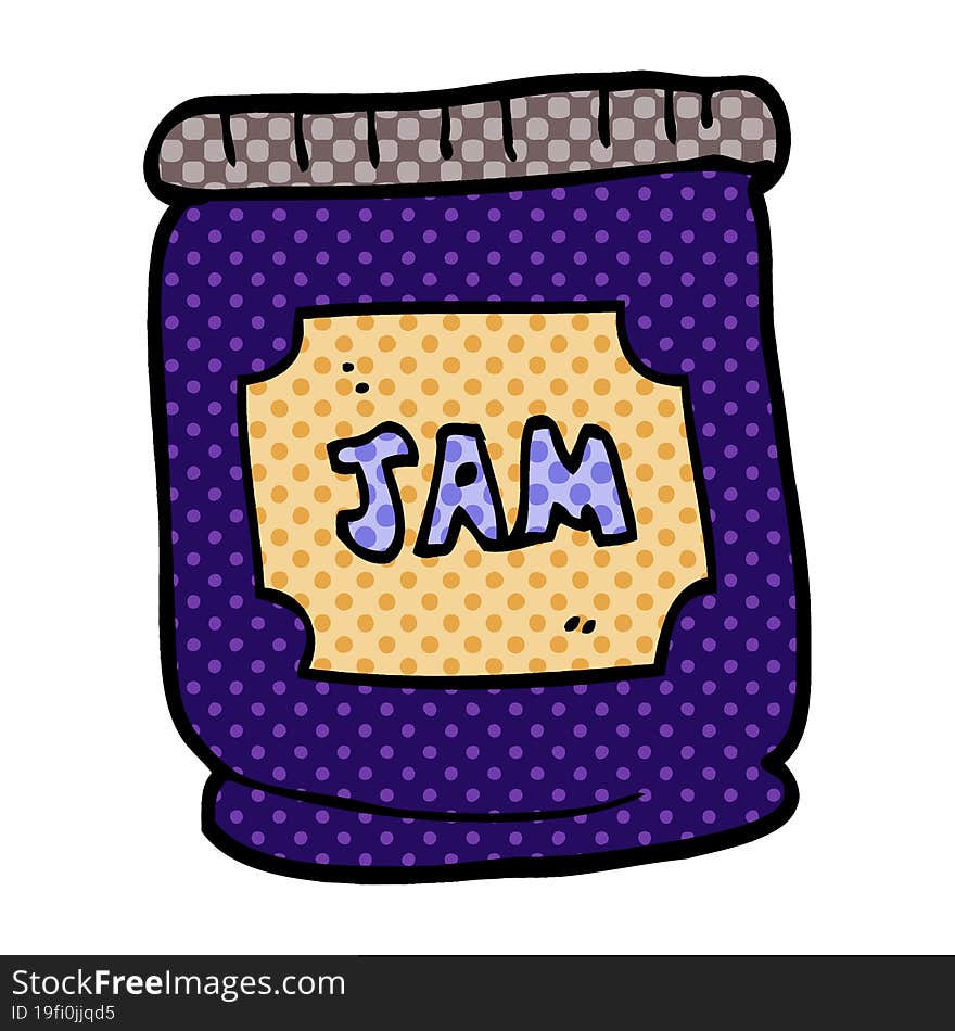 cartoon doodle jam pot