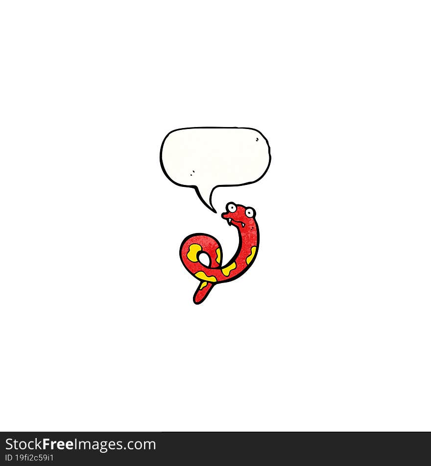 cartoon snake with speech bubble