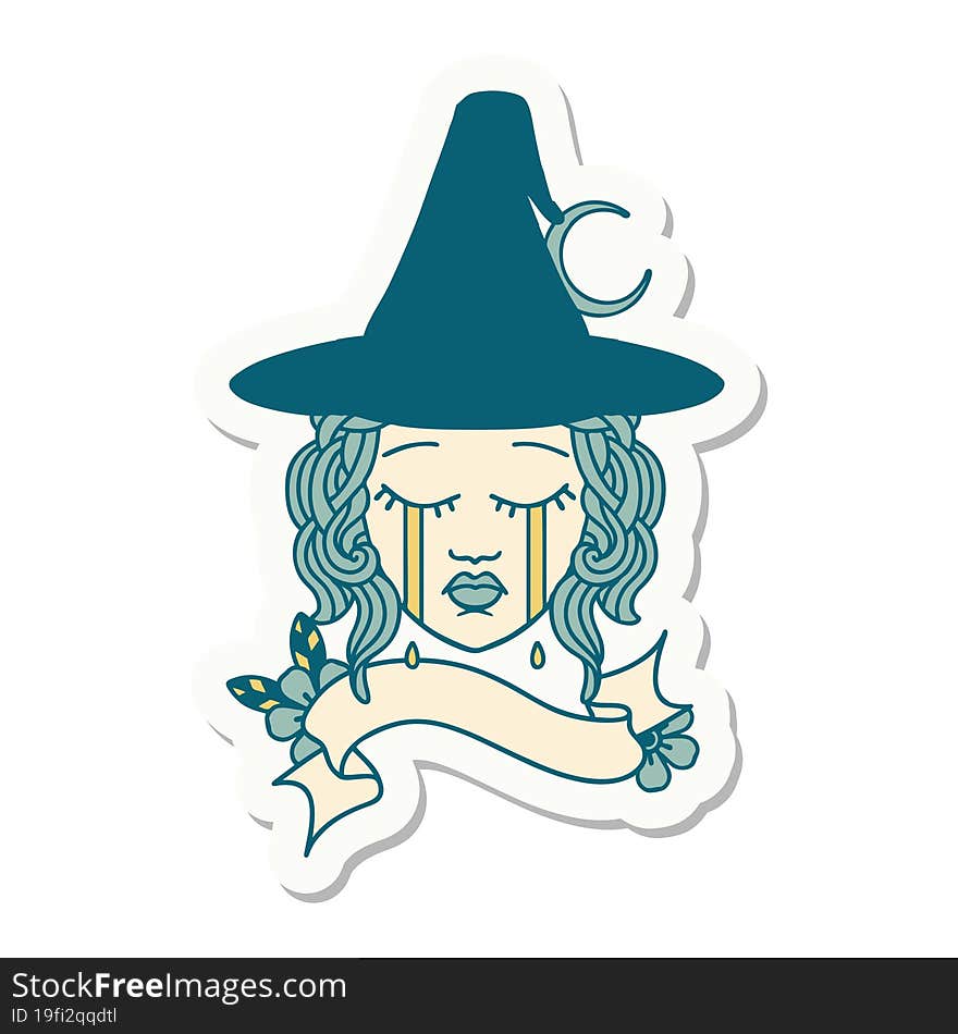 Human Witch Character Face Sticker