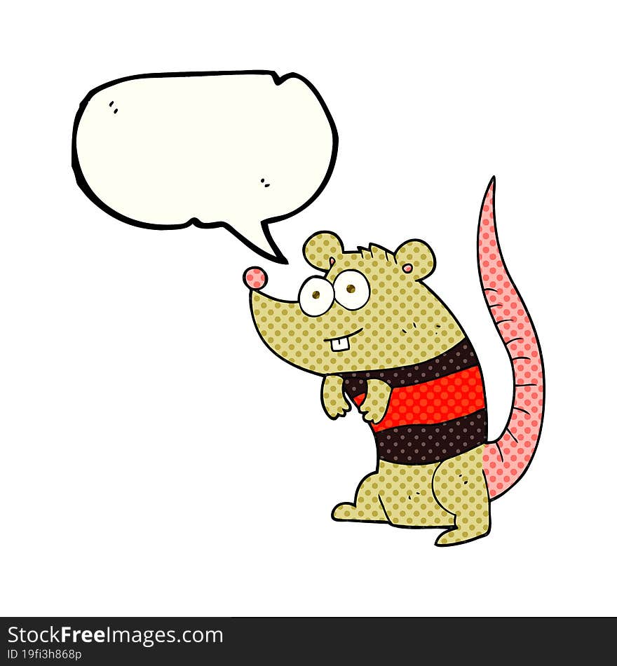 comic book speech bubble cartoon rat