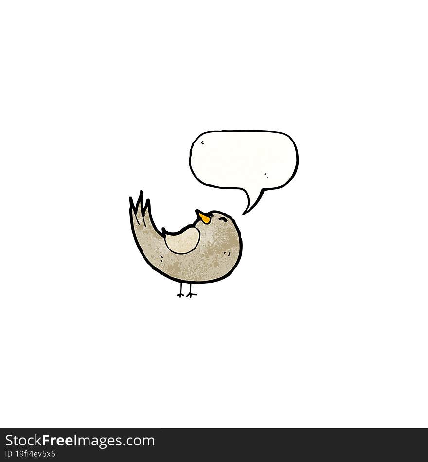 cartoon bird singing