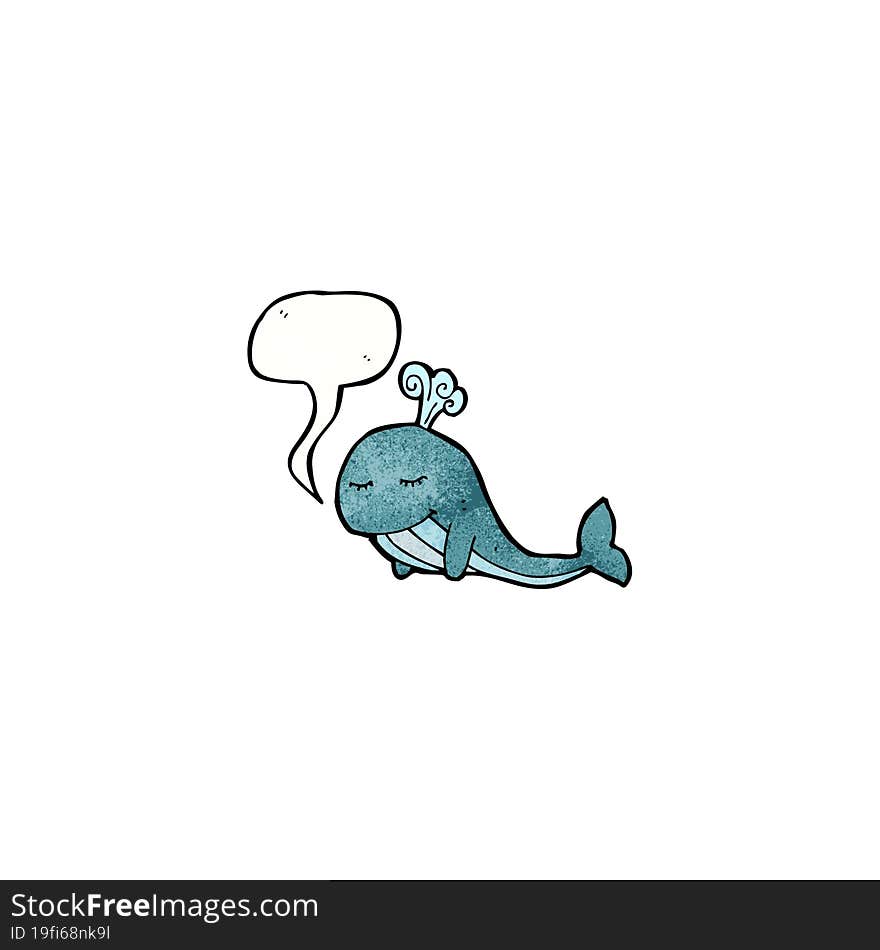 whale with speech bubble cartoon