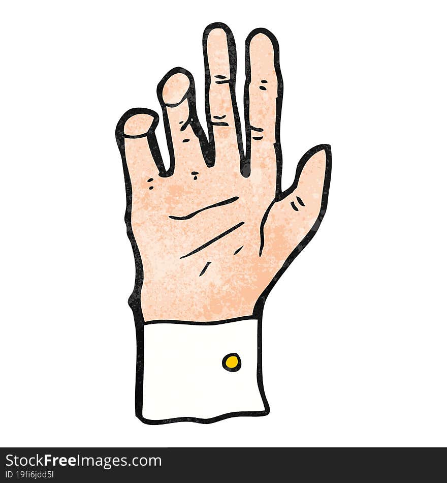 textured cartoon hand reaching