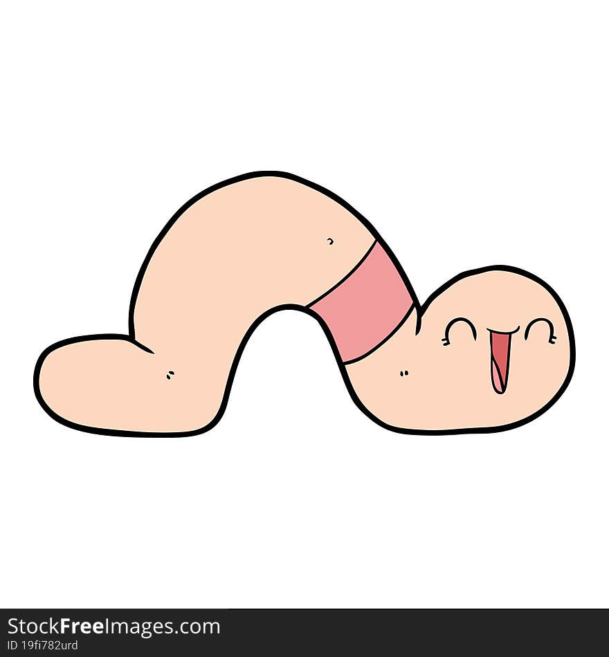 cartoon worm. cartoon worm