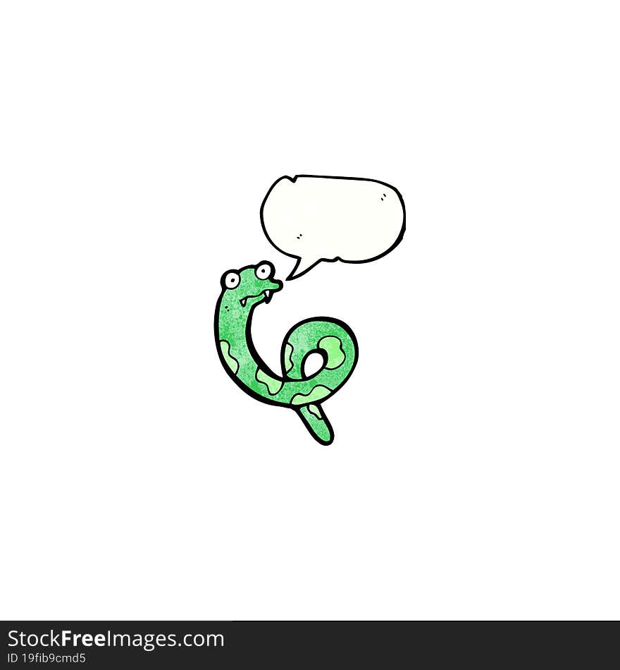 cartoon snake with speech bubble