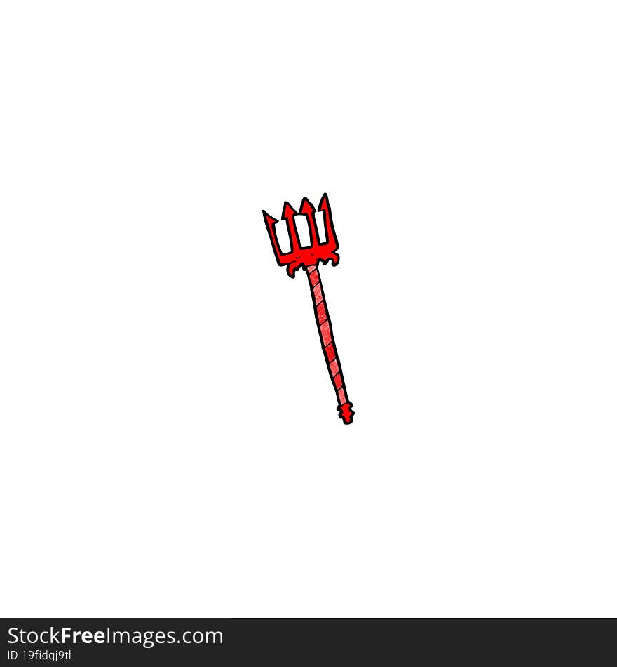 cartoon devil pitchfork