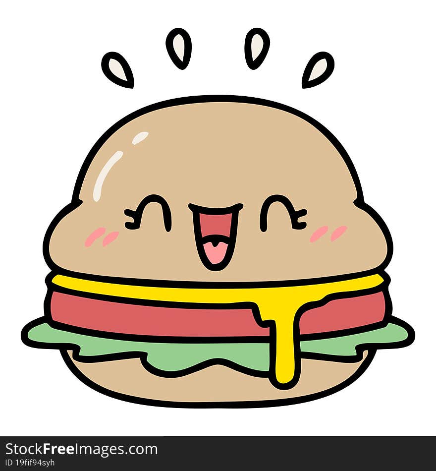 cartoon of a tasty burger