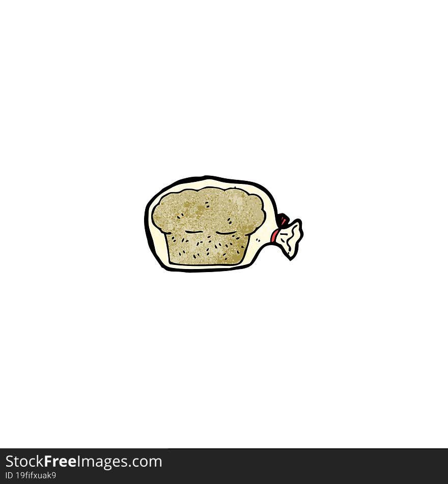 Cartoon Bread In Bag