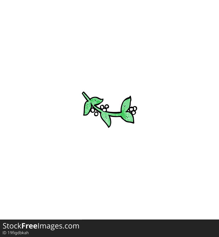 cartoon mistletoe