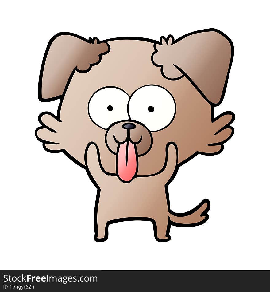 cartoon dog with tongue sticking out. cartoon dog with tongue sticking out