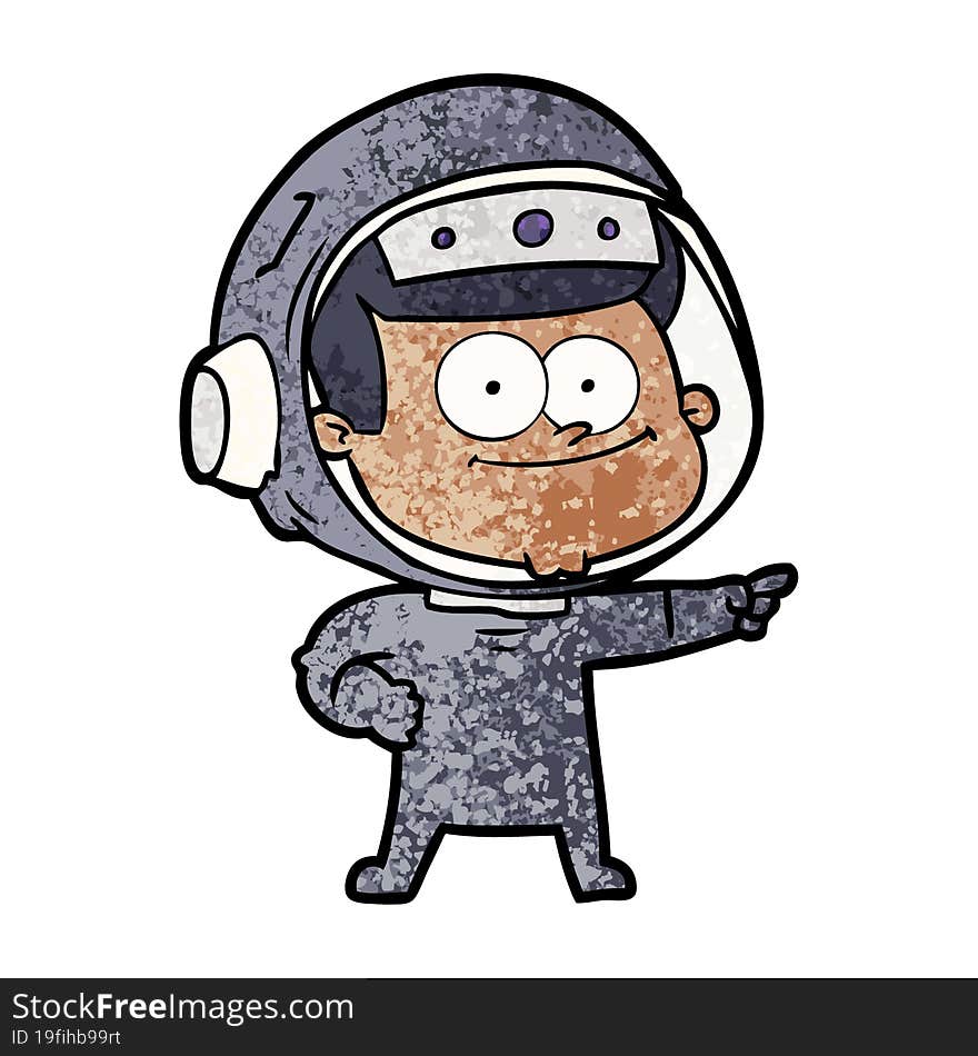 happy astronaut cartoon. happy astronaut cartoon