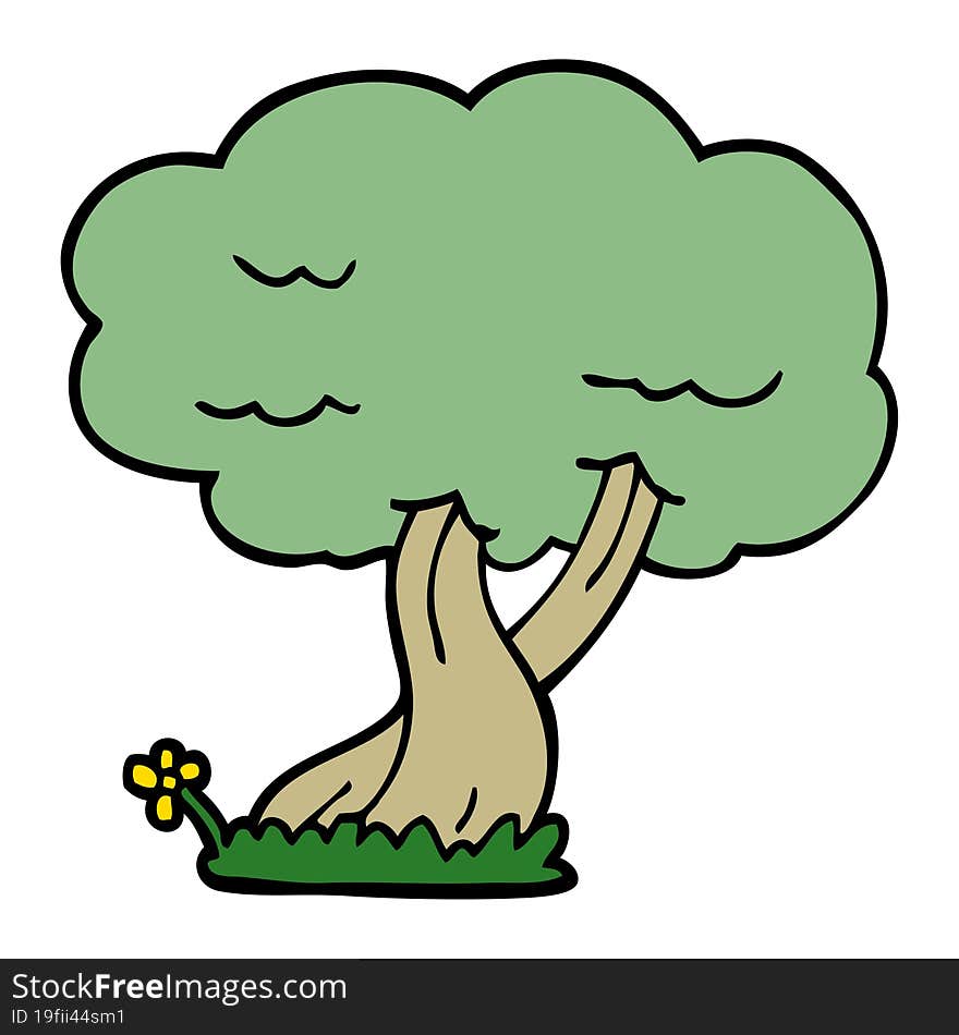 Cartoon Doodle Tree