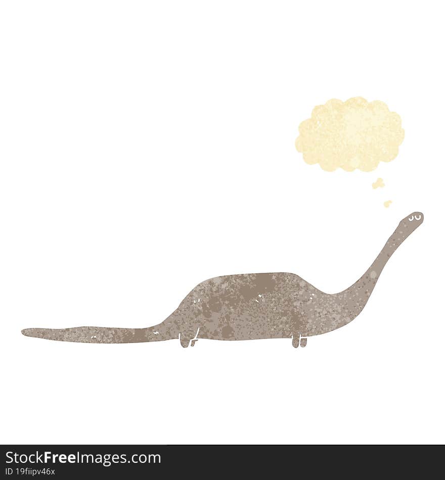 cartoon dinosaur with thought bubble