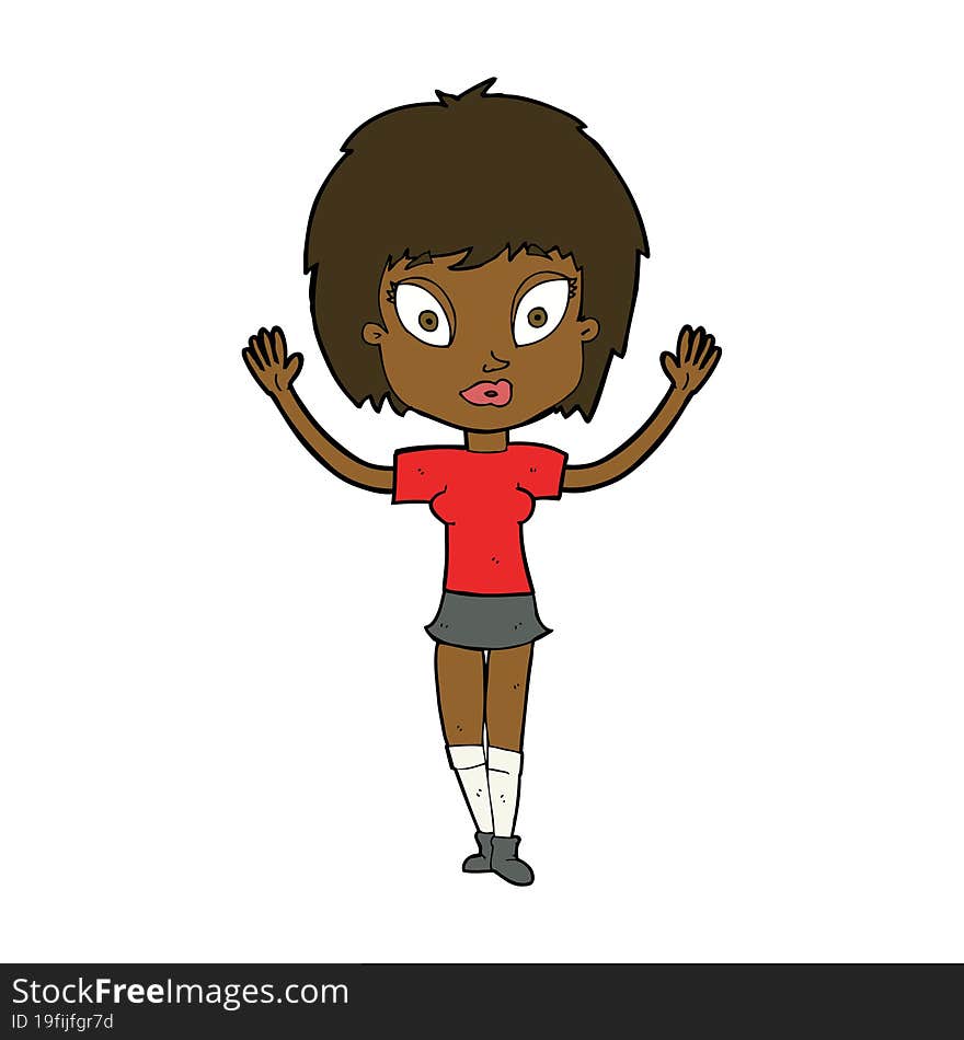 cartoon pretty girl