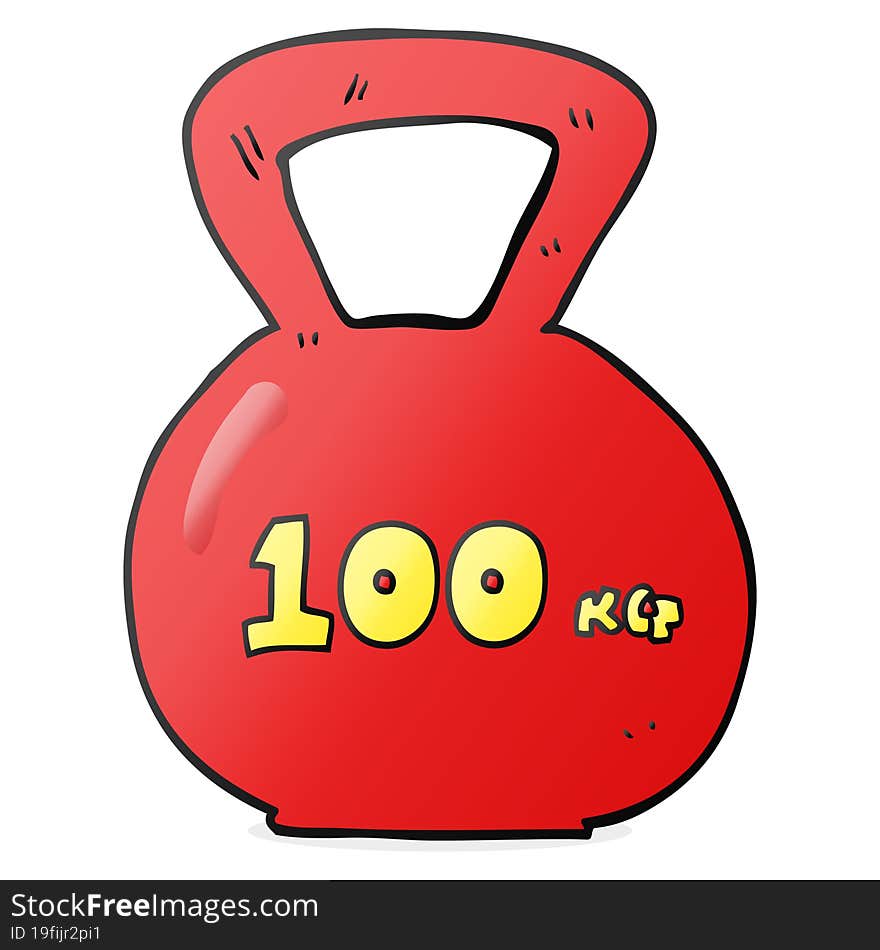 cartoon 100kg kettle bell weight