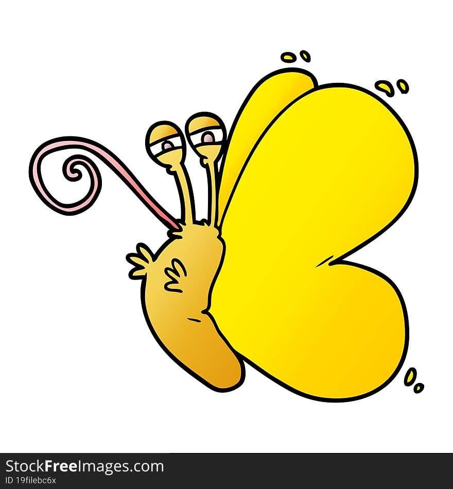 funny cartoon butterfly. funny cartoon butterfly