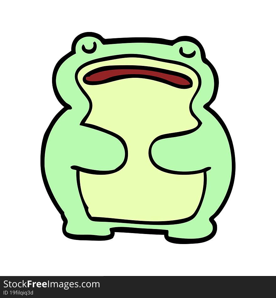 Cartoon Doodle Frog