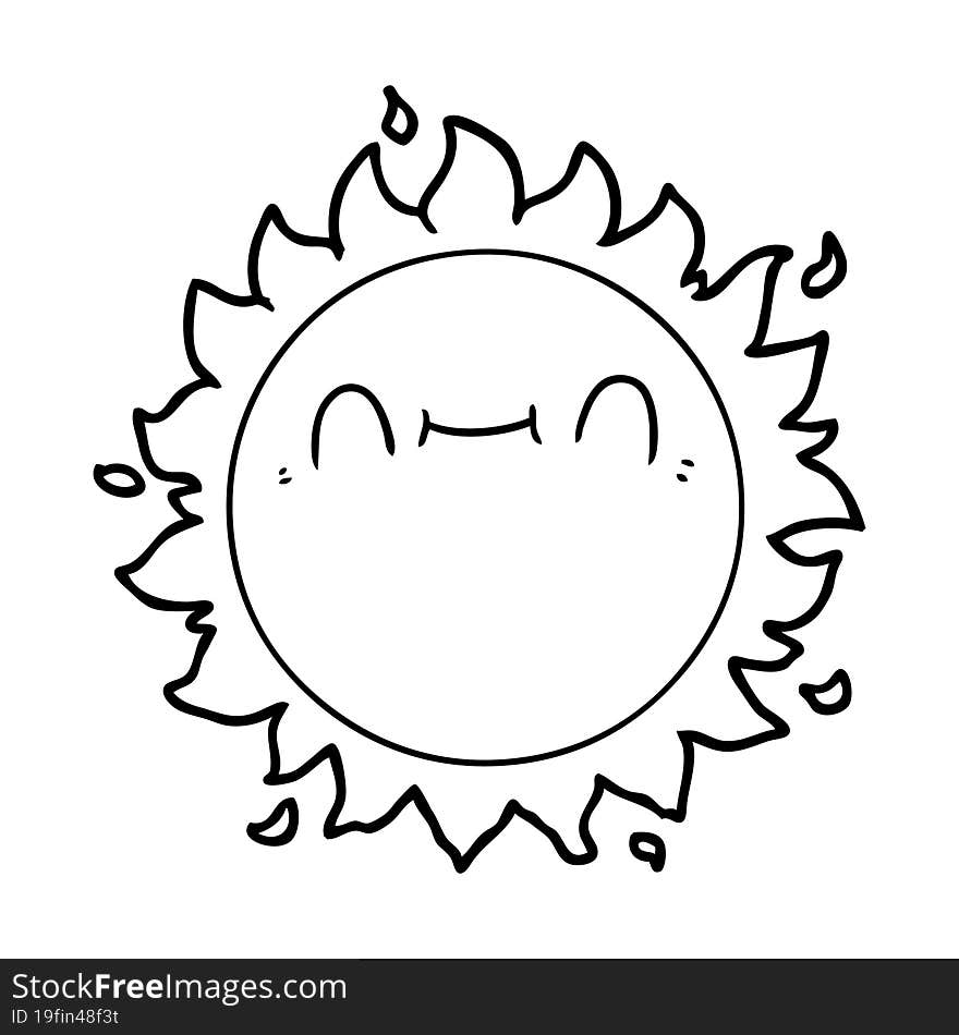 happy cartoon sun. happy cartoon sun