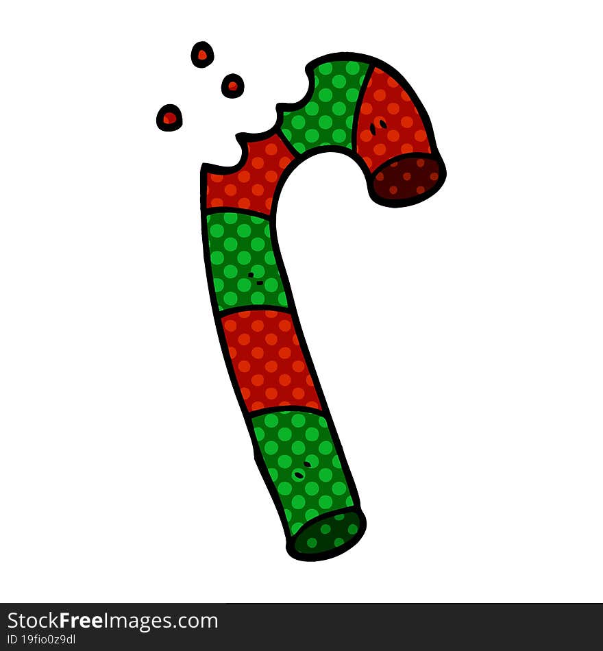 cartoon doodle xmas candy cane