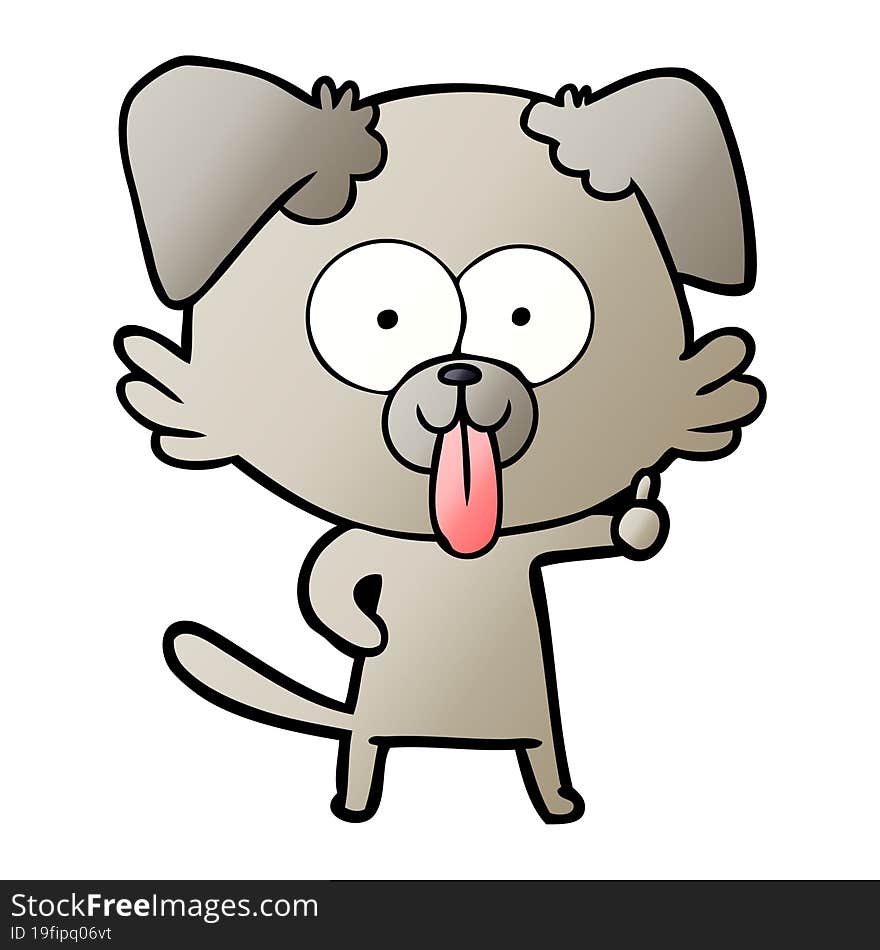 cartoon dog with tongue sticking out. cartoon dog with tongue sticking out