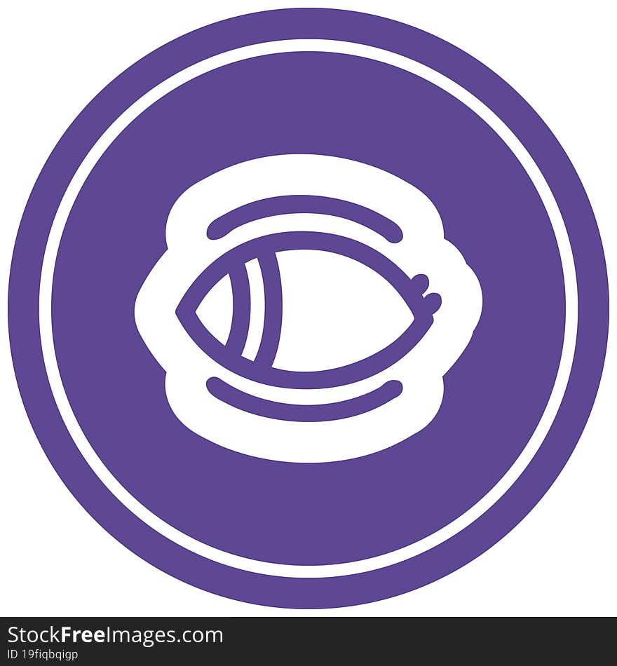 staring eye circular icon