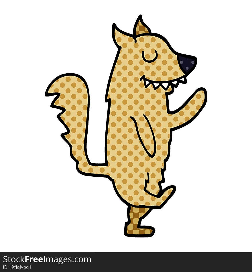 cartoon doodle dancing dog