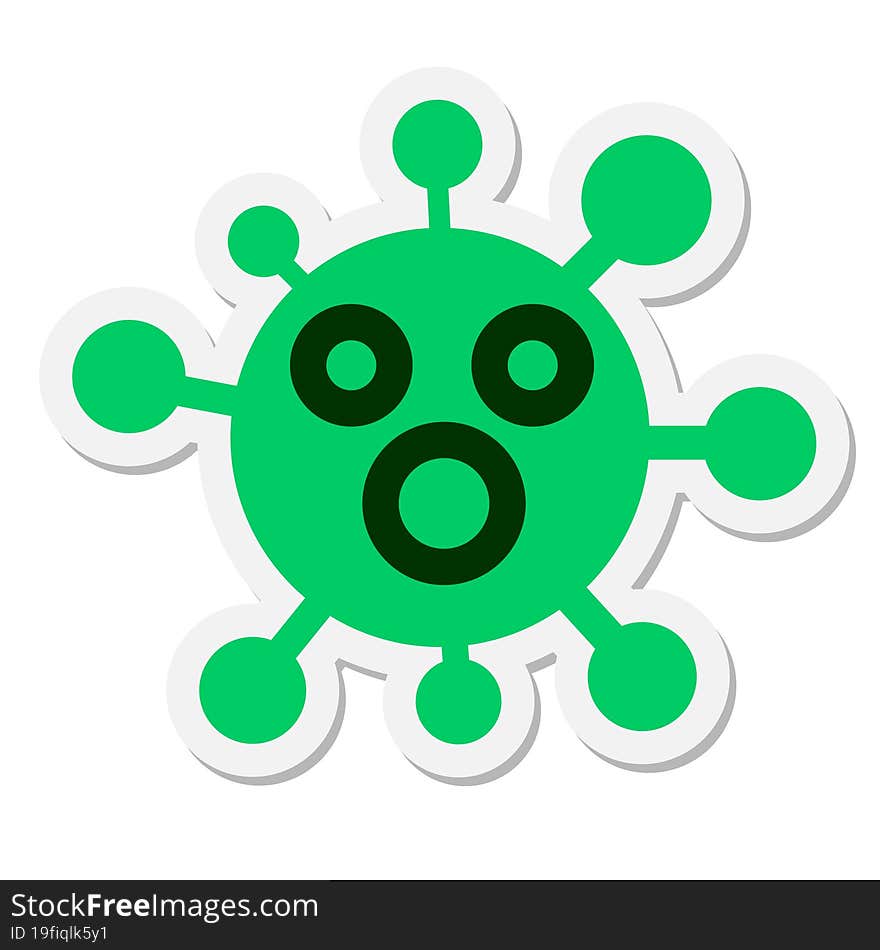 shocked virus sticker